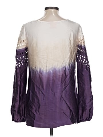 Tory Burch Long Sleeve Silk Top (view 2)