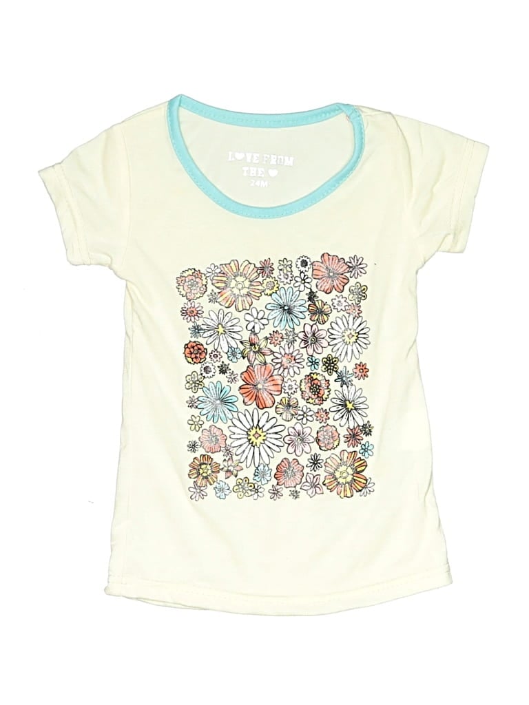 Pre-owned Assorted Brands Kids' Short Sleeve T-shirt In Ivory