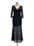 Kay Unger 100% Polyester Blue Cocktail Dress Size 14 - photo 2