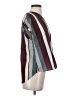 Shein 100% Polyester Stripes Burgundy Short Sleeve Blouse Size 2 - photo 4