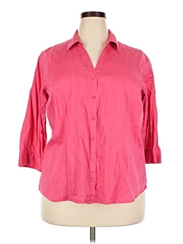 212 Collection 3/4 Sleeve Button-Down Shirt (view 1)