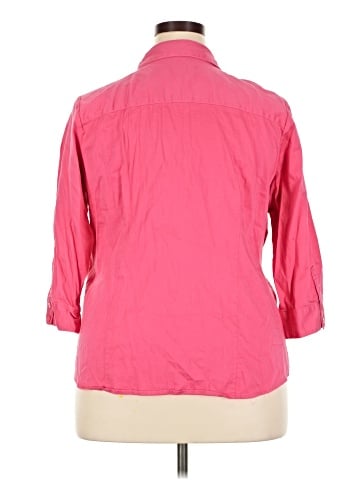 212 Collection 3/4 Sleeve Button-Down Shirt (view 2)
