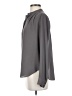 Ann Taylor 100% Polyester Gray Long Sleeve Blouse Size XXS - photo 5