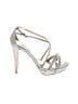 Badgley Mischka 100% Leather Silver Sandals Size 7 - photo 1