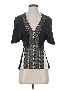Bcbgmaxazria Short Sleeve Silk Top
