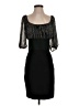 Max Studio 100% Polyester Black 3/4 Sleeve Top Size S - photo 1
