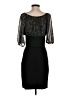 Max Studio 100% Polyester Black 3/4 Sleeve Top Size S - photo 2