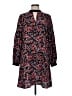 Ann Taylor LOFT 100% Polyester Print Black Casual Dress Size M - photo 1