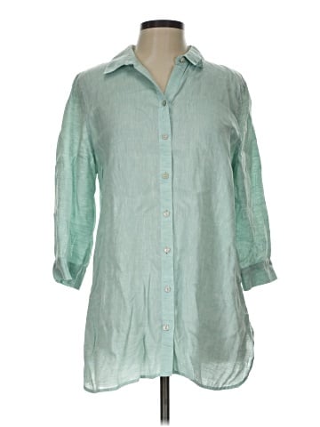 Chico's 3/4 Sleeve Button-Down Shirt (view 1)