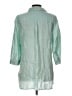 Chico's 100% Linen Teal 3/4 Sleeve Button-Down Shirt Size L - photo 2