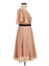 H&M 100% Polyester Solid Tan Cocktail Dress Size 8 - photo 4