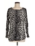 INC International Concepts Animal Print Silver Pullover Sweater Size M - photo 1