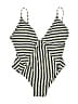 J.Crew Stripes Ivory One Piece Swimsuit Size 10 - photo 1