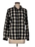 L.L.Bean 100% Cotton Plaid Black Long Sleeve Button-Down Shirt Size M - photo 1