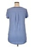 PREMISE Blue Short Sleeve Top Size XL - photo 2