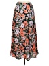 Abel the Label 100% Polyester Floral Orange Casual Skirt Size M - photo 2