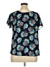 Gemstone 100% Polyester Floral Blue Short Sleeve T-Shirt Size XL - photo 2