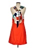 Lulus 100% Polyester Color Block Orange Casual Dress Size M - photo 2