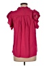 Assorted Brands 100% Polyester Burgundy Short Sleeve Blouse Size M - photo 2