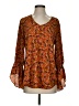 CAbi Orange Long Sleeve Blouse Size S - photo 1