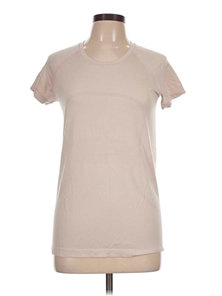 Pre-owned Lululemon Athletica Short Sleeve T-shirt In Tan