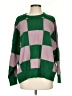 Motel Checkered-gingham Green Pullover Sweater Size S - photo 1