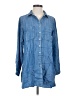 Side Stitch 100% Lyocell Blue Long Sleeve Button-Down Shirt Size XS - photo 1