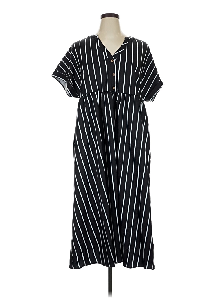 Pre-owned Shein Curve Casual Dress In Black