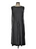 Eileen Fisher Solid Gray Casual Dress Size L - photo 1