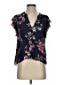 Joie 100% Other Floral Black Short Sleeve Blouse Size XS - photo 1