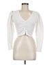 Zara Ivory Long Sleeve Top Size M - photo 1