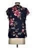 Joie 100% Other Floral Black Short Sleeve Blouse Size XS - photo 2