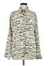 Ascot and Hart 100% Polyester Animal Print Ivory Long Sleeve Blouse Size M - photo 1