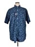 IZOD 100% Polyester Paisley Blue Short Sleeve Blouse Size XL (tall) - photo 1