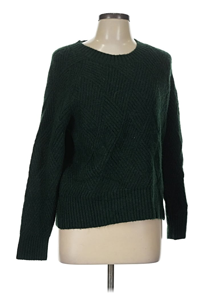 Pre-owned Evereve Pullover Sweater In Green