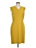 Ann Taylor 100% Polyester Yellow Cocktail Dress Size 10 Petite - photo 1