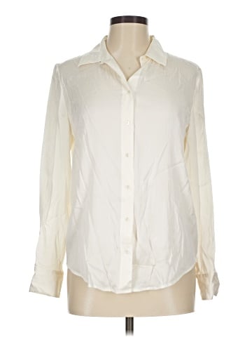 Quince Long Sleeve Silk Top (view 1)