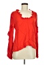 Alexis 100% Viscose Red Long Sleeve Blouse Size M - photo 1