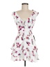 Express 100% Polyester Floral White Cocktail Dress Size 6 Petite - photo 1