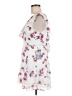 Express 100% Polyester Floral White Cocktail Dress Size 6 Petite - photo 5