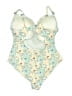 Assorted Brands 100% Polyester Floral Green One Piece Swimsuit Size EU 52 / US 22 - photo 2