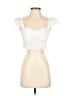 Shein 100% Cotton White Short Sleeve Top Size S - photo 1