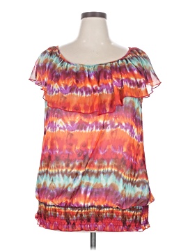 NY Collection Short Sleeve Blouse (view 1)