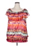NY Collection 100% Polyester Orange Short Sleeve Blouse Size 2X - photo 1