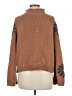 Unbranded 100% Polyester Floral Brown Turtleneck Sweater Size M - photo 2