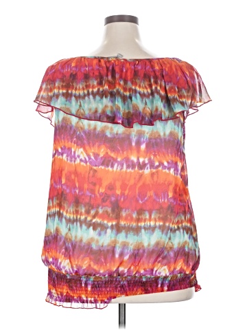 NY Collection Short Sleeve Blouse (view 2)