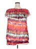 NY Collection 100% Polyester Orange Short Sleeve Blouse Size 2X - photo 2
