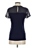 H&M 100% Polyester Blue Short Sleeve Blouse Size S - photo 2