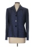 Doncaster Collection 100% Cupro Solid Blue Blazer Size 10 - photo 1