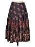 Lola P. 100% Rayon Paisley Burgundy Casual Skirt Size S - photo 1
